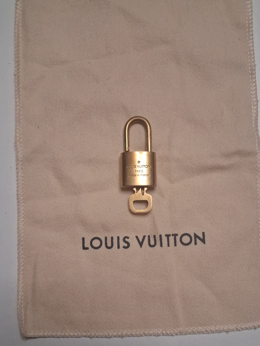 Louis Vuitton Gold Padlock Key Accessory